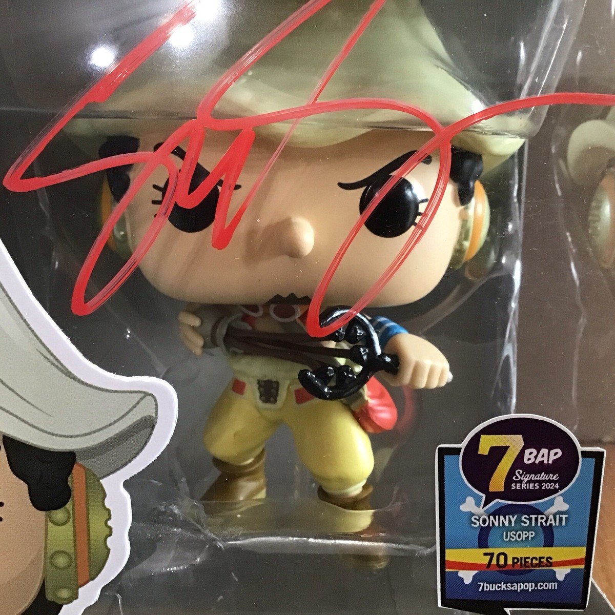 Funko Pop One Piece Usopp 401 Signed By SONNY STRAIT JSA COA
