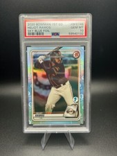  pop3 2020 Bowman 1st Edition Heliot Ramos Sky Blue Foil #bfe148 Psa10 