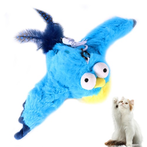 Electronic Interactive Cat Toy Flapping Wings Sparrow Bird Catnip Toys Chirping - Picture 5 of 25