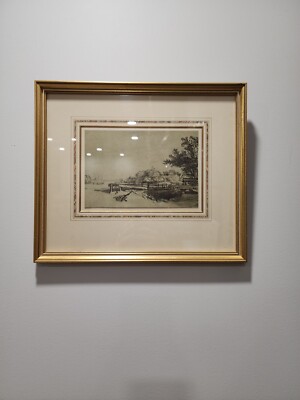 Rembrandt Harmensz Van Rijn Facsimile. View Of River Amstel Near Kostverloren.
