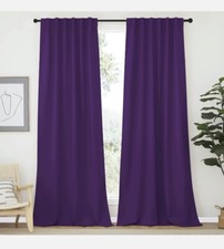 Royal Purple Curtains, 84" Room Darkening, Rod Pocket Style