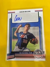 RS10876 2023 USA Baseball Stars and Stripes AUTOGRAPH Carson Messina