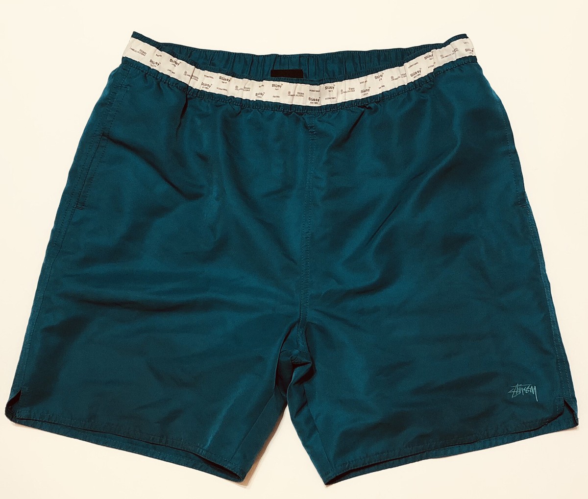 Stussy Mens - Stock Water Shorts- Teal Or Green Blue Color