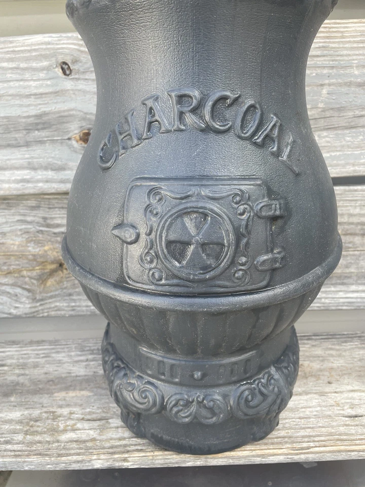 VTG CHARCOAL BUCKET Plastic W/ Metal Handle and Spout RARE Blow mold 🥰 Rustic - Image 2 of 4