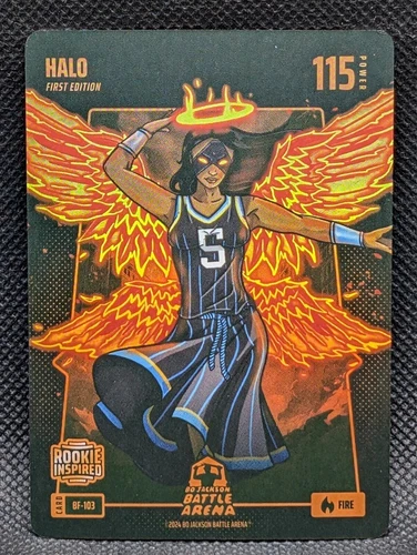 2024 Bo Jackson Battle Arena Angel Reese HALO Fire Battlefoil RC #BF-103