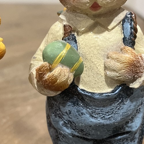 Set of 2 Pier 1 Glitter Bunny Rabbit 6.5" Country Table Figures Easter Spring - Picture 9 of 14