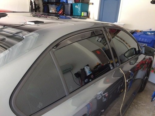 IN CHANNEL RAIN GUARDS FOR VW JETTA 2006-2010 ( 4PC SET) SMOKE COLOR ( SEDAN) - Picture 3 of 4