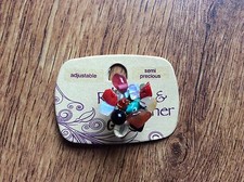 RIBBON & ASHER COLOURFUL SEMI PRECIOUS NATURAL GEM STONE PRETTY ADJUSTABLE RING