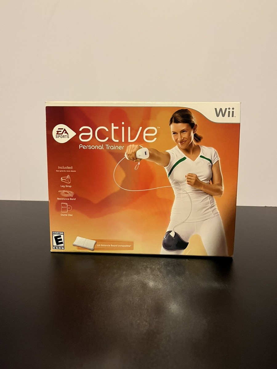 Wii Active Personal Trainer Package Game Disc Leg Strap Resistance