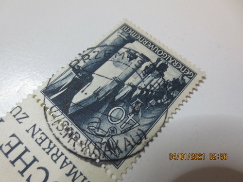 Generalgouvernement Einzelmarke mit Vollstempel PRZEMYSL vom 07.04.1943 - Bild 3 von 3