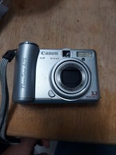 Canon PowerShot A75 3.2MP Digital Camera Silver Black Screen For Parts Or Repair