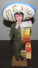 Vintage Mexican Folk Art Doll Figures Mexico Souvenir Man & Woman 7.5" — photo 2