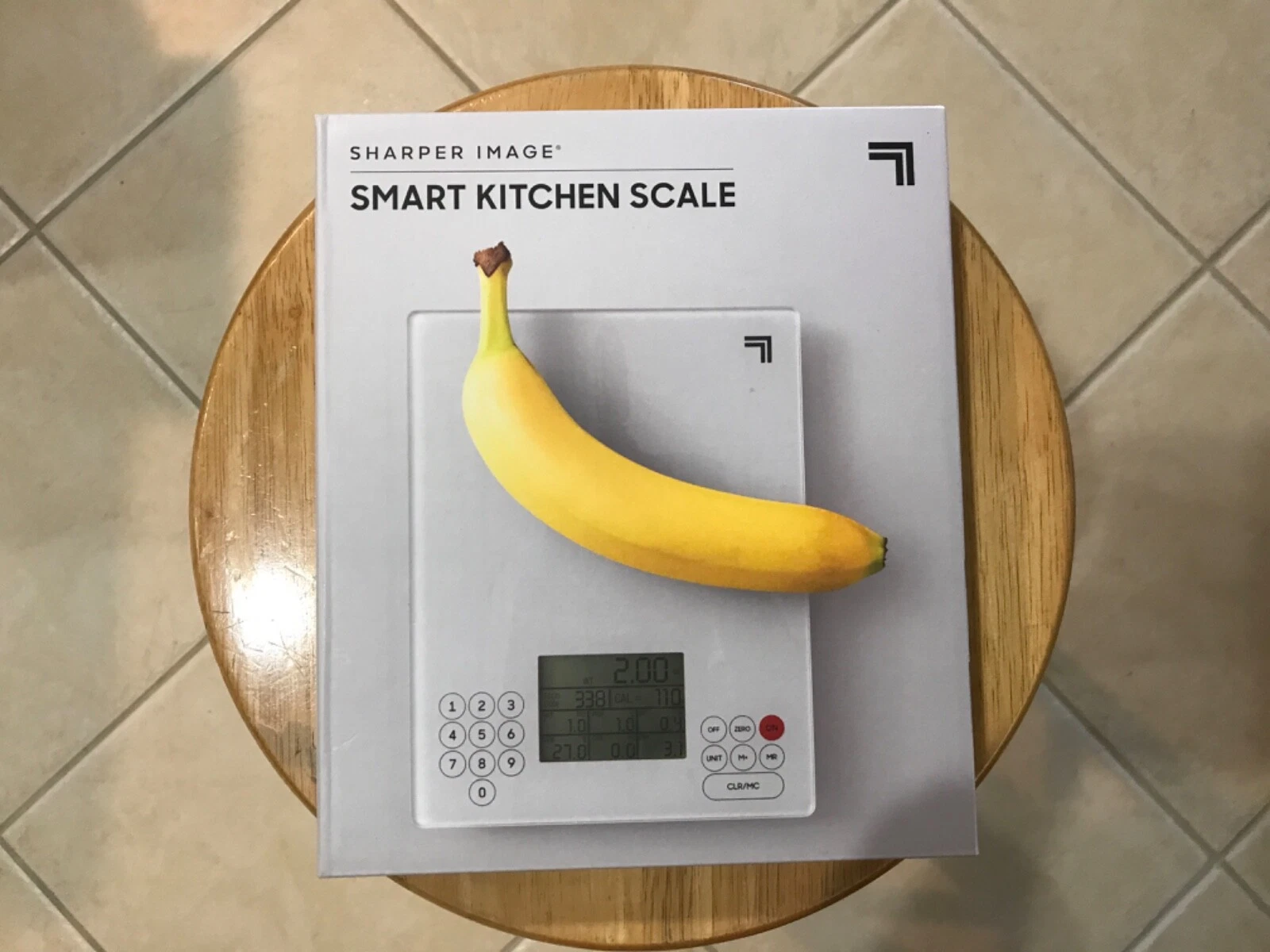 SHARPER IMAGE Smart Kitchen Scale Digital Display New in the Box 3 AAA included