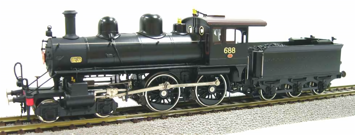 HO Musashino 4-4-0 Alco JGR Class 6400 Steam Locomotive #688