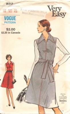 Vintage Vogue Designer Sewing Pattern Misses Flirty Sexy A~Line Sleeveless Dress