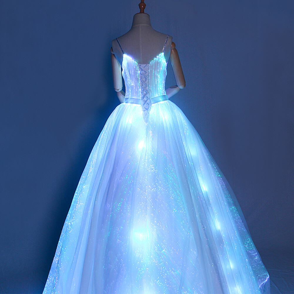 LED Smart Color-changing Luminous Wedding Dress Light Sleeveless