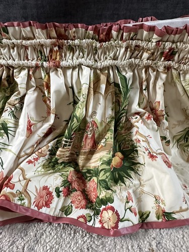 Vintage TOILE Valance Custom Made Palm Beach Regency Ming Chinoiserie 18x65" - Bild 14 von 20