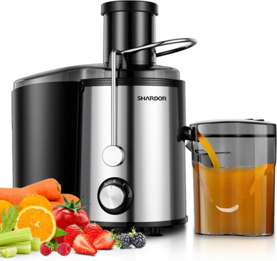 SHARDOR Entsafter Maschinen, 800W Entsafter mit 3 Geschwindigkeitsregelung für Obst Medium 