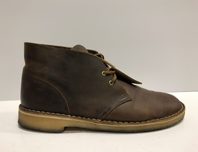 Clarks Men's Desert Boot Brown Leather, Size 9.5 M | eBay