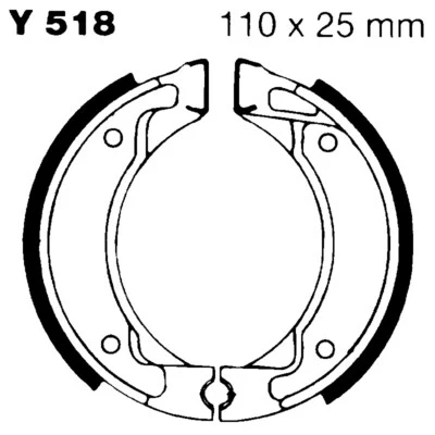 MÂCHOIRE DE FREIN MOTO POUR MBK BOOSTER ANT. COURRIER. EBC Y518 YAMAHA CW 50 ... - Photo 1/4