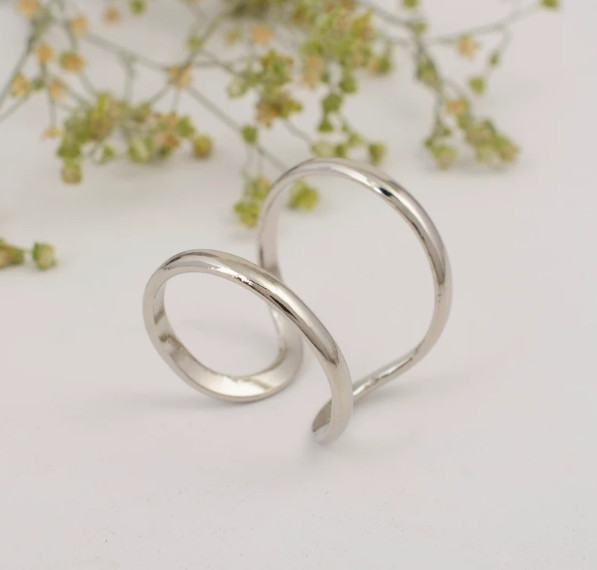 Anillo de férula de dedo de artritis de plata esterlina 925 sólido hecho a mano anillo para el pulgar SR350