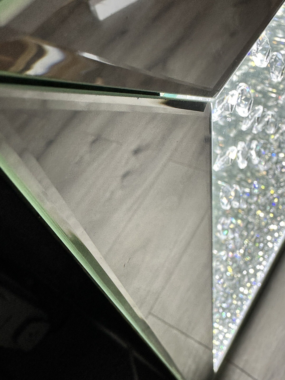 NEW JULIEN MACDONALD ENCAPSULATED FLOATING CRYSTAL MIRROR FRAME LED