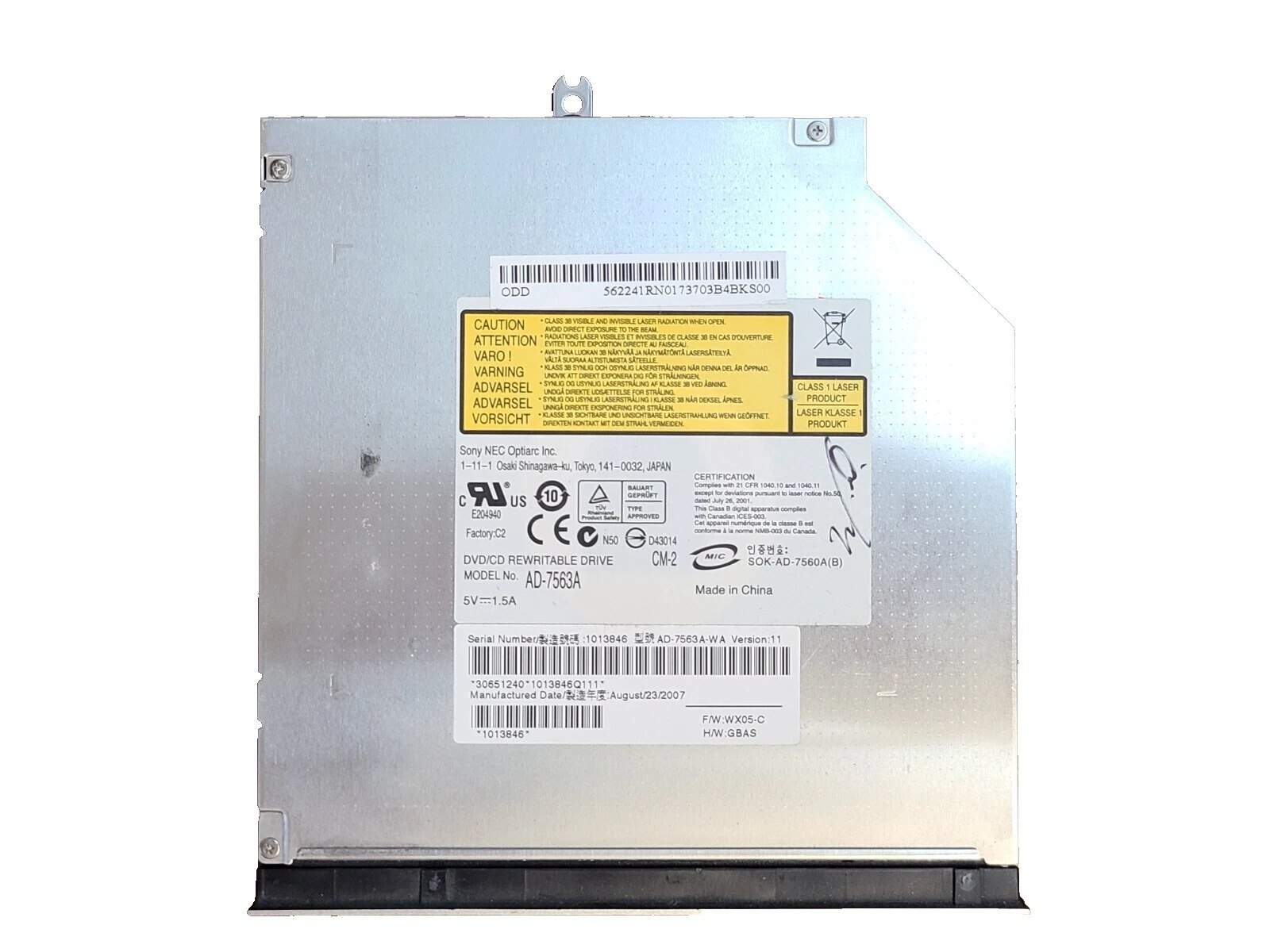 Gateway SATA I CD, DVD y Blu-ray