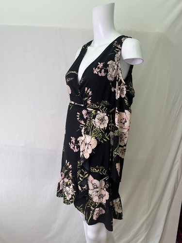 RIVER ISLAND Dress Size XS 6 Black Mix Floral Wrap Womens NEW EU34 RRP £29 - Picture 11 of 14