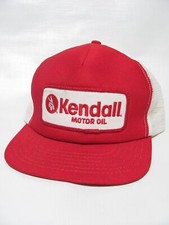 vintage KENDALL MOTOR OIL Racing 80s Mesh Snapback Trucker Hat Cap Made in USA