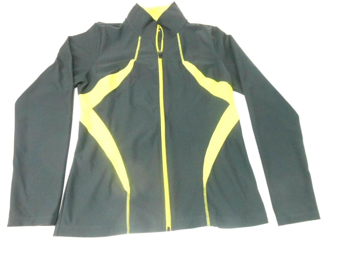 Xersion Jacket Performance Wear Womens Med Gray Yellow RN93677 | eBay