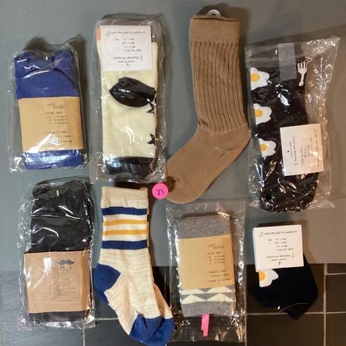 8 PAIRS - Mommy ❤️ Me - GIRLS DESIGNER SOCKS - Children SMALL Age 1 - 3 - Picture 2 of 6
