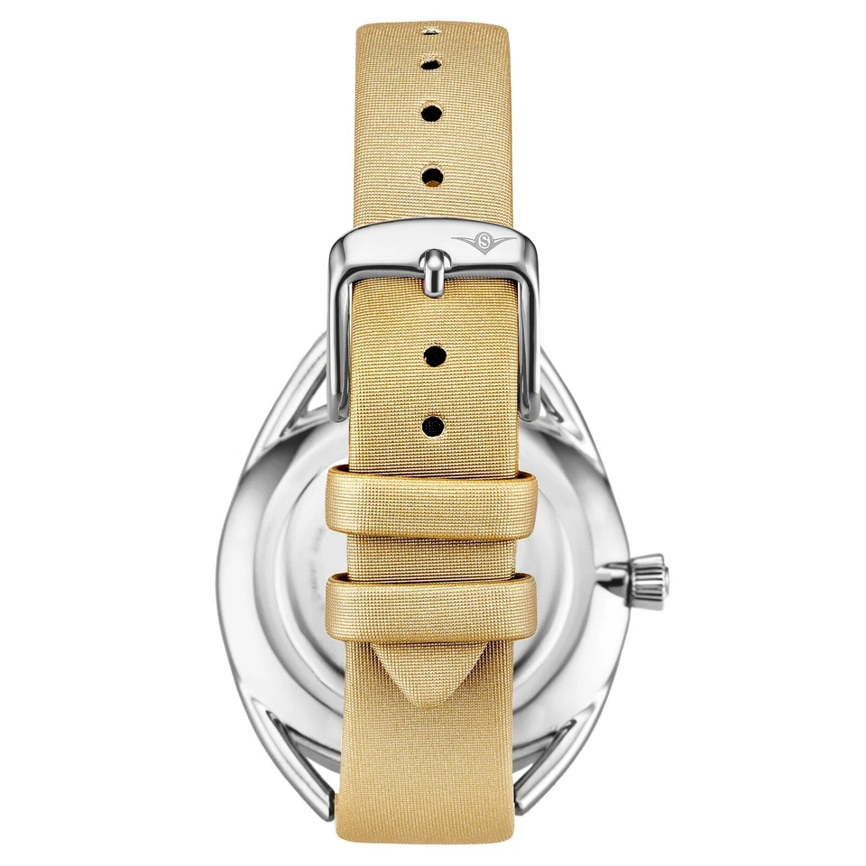 Reloj de cuero madreperla Stuhrling Lily 995 de cuarzo japonés 38 mm para dama Foto 2 de 2