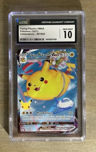 2021 Pokemon Flying Pikachu VMAX 007/025 Celebrations Holo CGC 10 Gem Mint