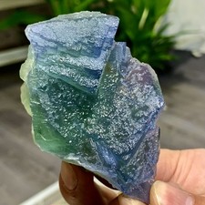 186G Rare transparent blue green fluorite cubic mineral crystal sample/China