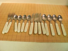 Vintage Corelle Flatware Apricot Grove Lot Of 14