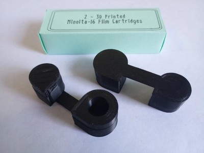 3D Printed Minolta16 Sub-Miniture Reloadable Film Cartridges - 2Pack - ABS