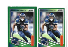 KENNETH WALKER 2025 PANINI/SCORE BASE #297 & *GREEN* BORDER PARALLEL FREE SHIP!