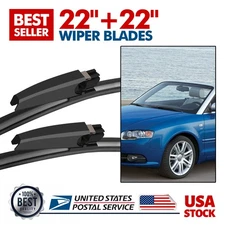 For Audi A4 Quattro 2004-2008 Windshield Wiper Blade Set Front 22"&22" New
