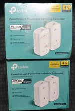 4 x TP Link TL-PA8010P Powerline Adapter Kit 1300AV *Cosmetic damage to box*