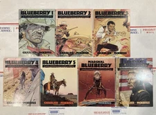 BLUEBERRY #1 2 3 4 5 COMPLETE SET 1989 CHARLIER MOEBIUS + MARSHAL 1 LIEUTENANT 3