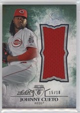 2015 Triple Threads Unity Single Jumbo Relics Emerald 15/18 Johnny Cueto 0c6