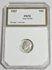 1957 Roosevelt Dime - BU Proof - Deep Cameo - Collectible PCI Slab FREE SHIPPING