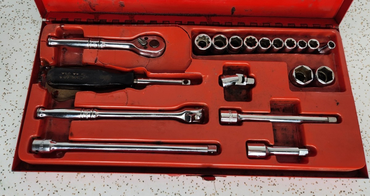 Vintage Snap-On Tools 1/4 Drive General Service Set Set KRA-252 | eBay