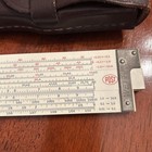 Frederick Post Co. Versalog Slide Rule 1460 Hemmi Japan with Brown Leather Case — photo 4