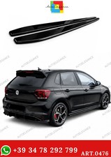 0476 VW Polo AW1 Spoiler Splitter Unter Minigonne ABS Schwarz Gl&auml;nzend -1-
