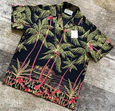WACKO MARIA HAWAIIAN ALOHA Rayon SHIRT Short Sleeve Size S Japan black eye patch
