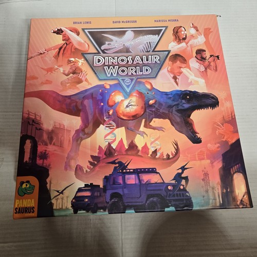 Pandasaurus Games Dinosaur World Board Game with all pieces Inventored.