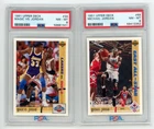 Michael Jordan 2 Card Lot.  1991 Upper Deck #34 & #69. PSA 8