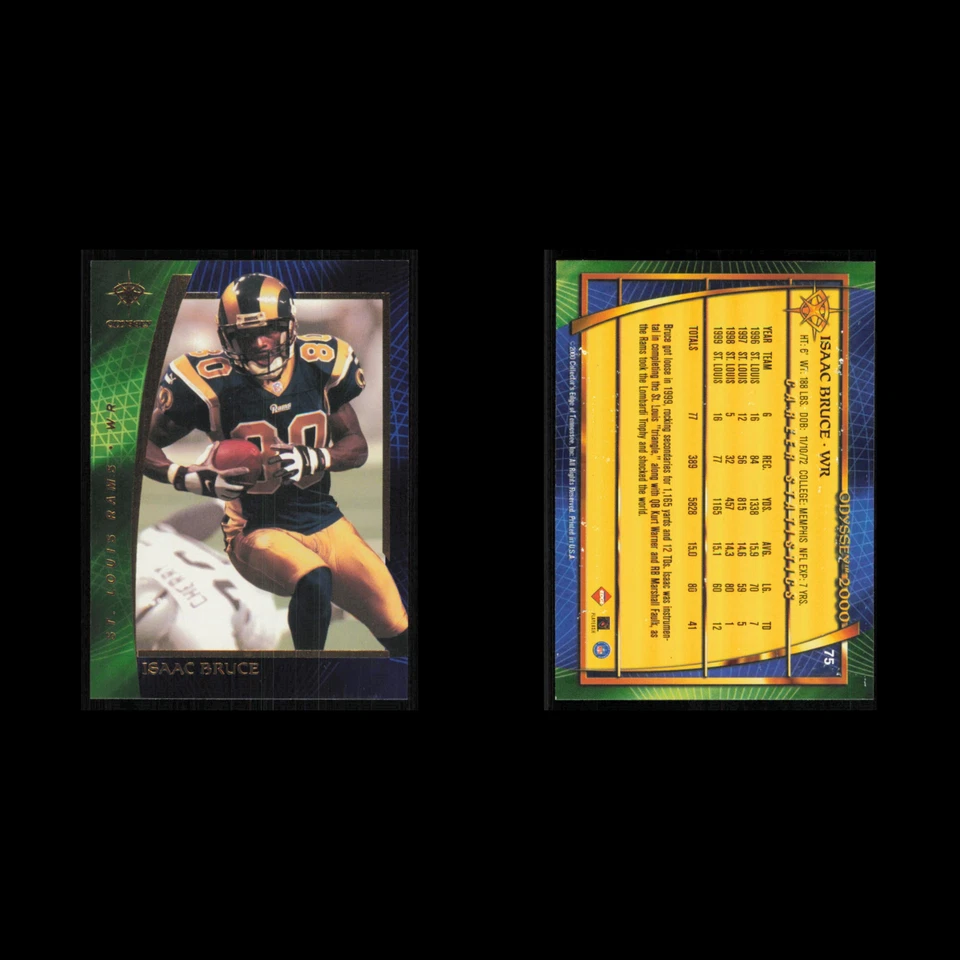 Isaac Bruce #75 2000 Collectors Edge Odyssey St. Louis Rams Football Card NFL NM - Image 3 of 3