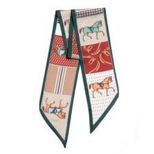 Skinny Silk Like Hair Scarf for Women Head Wrap Ribbon Handbag Neck Satin